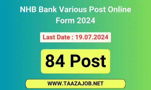 NHB Bank Various Post Online Form 2024