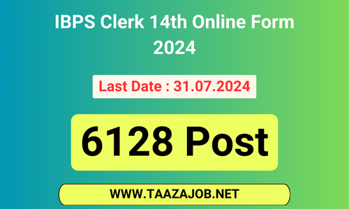 IBPS Clerk 14th Online Form 2024