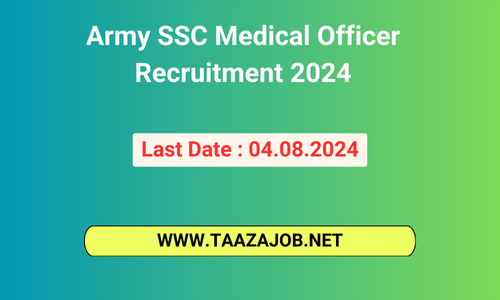 Army SSC Medical Officer Recruitment 2024