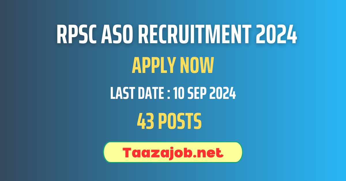 RPSC ASO Recruitment 2024