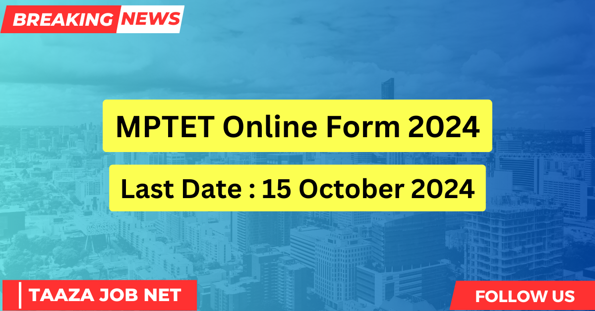 MPTET Online Form 2024